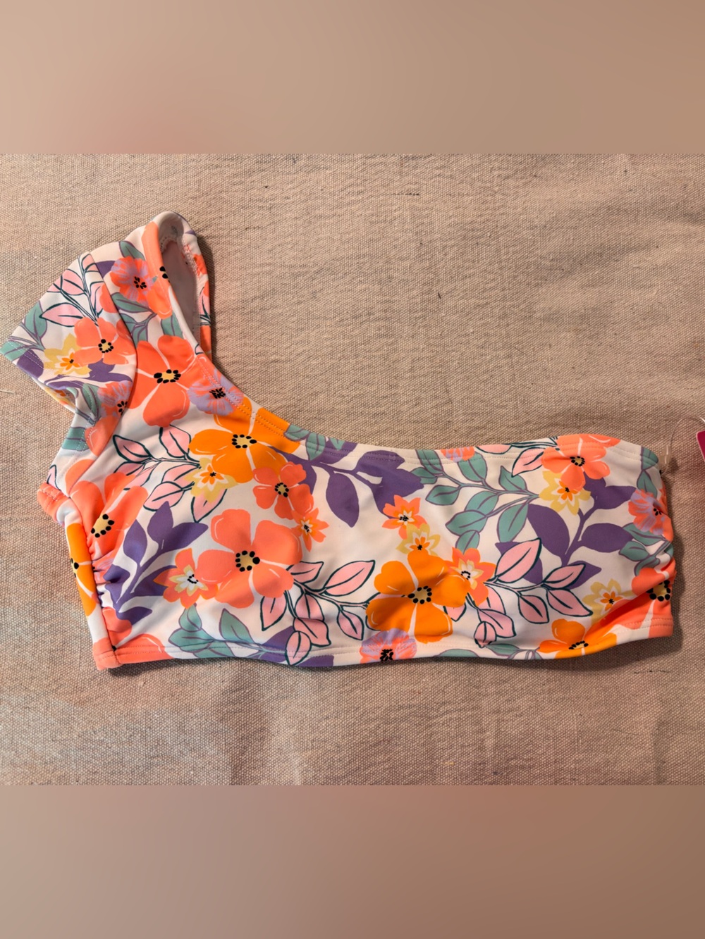 Ninety-Nine NWT Floral one sleeve Bikini Top